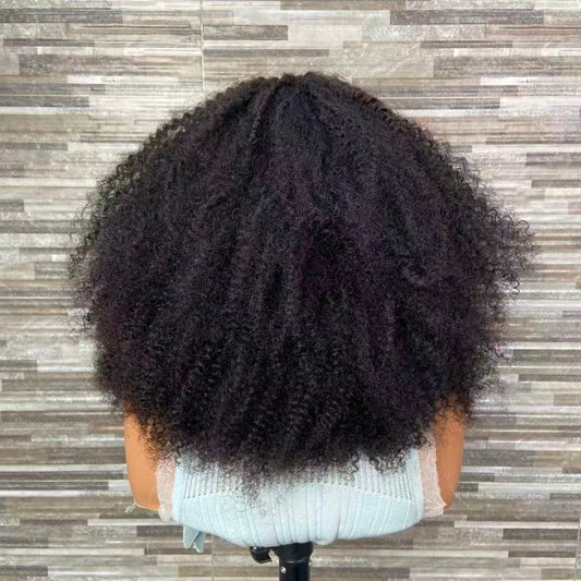 18" Kinky Curly 5x5 HD Lace Closure Wig – 280g Full Density Human Hair