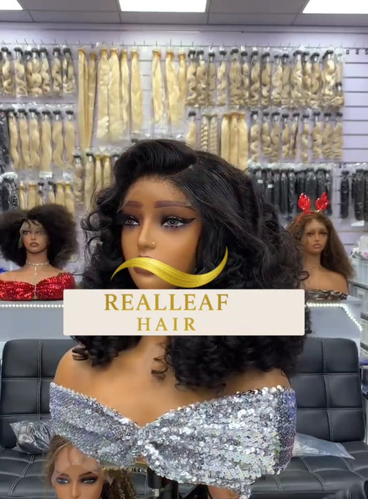 Luxury Bouncy Curl HD Lace Wig by Realleaf Hair