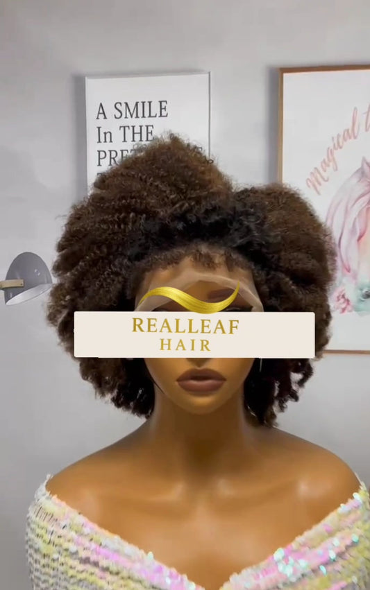 13x4 Transparent HD Lace Baby hair Kinky Curly Wig – Virgin Human Hair